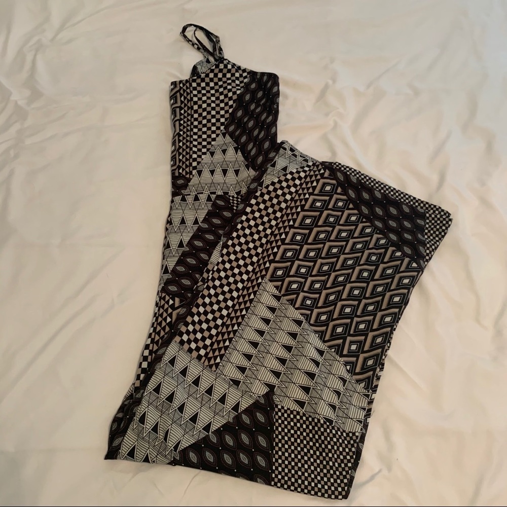 Daisy Street Wide Leg Geometric Jumpsuit